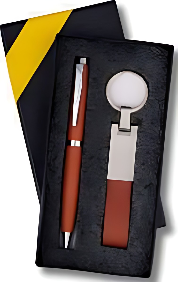Pen & Keychain Gift Set – 202 Tan – corporate gift