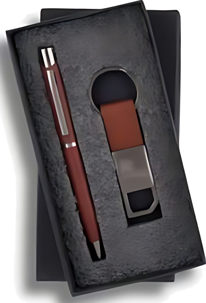 Pen & Keychain Gift Set – 205-Marron GM – corporate gift