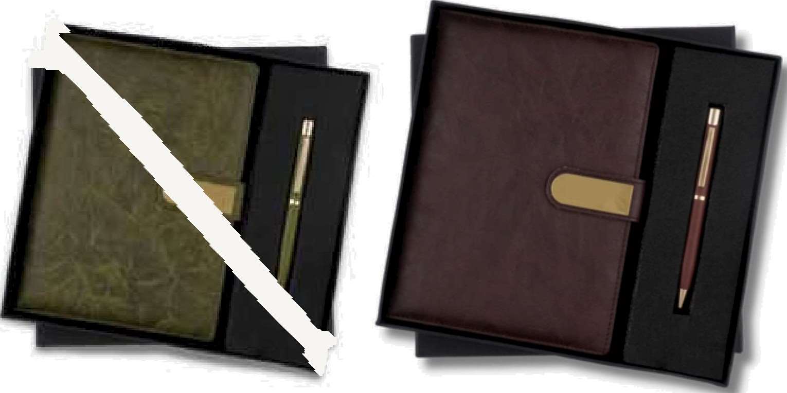 PP - 240 Green Pen & Diary Pen & Diary Gift Set – 240 Brown – corporate gift