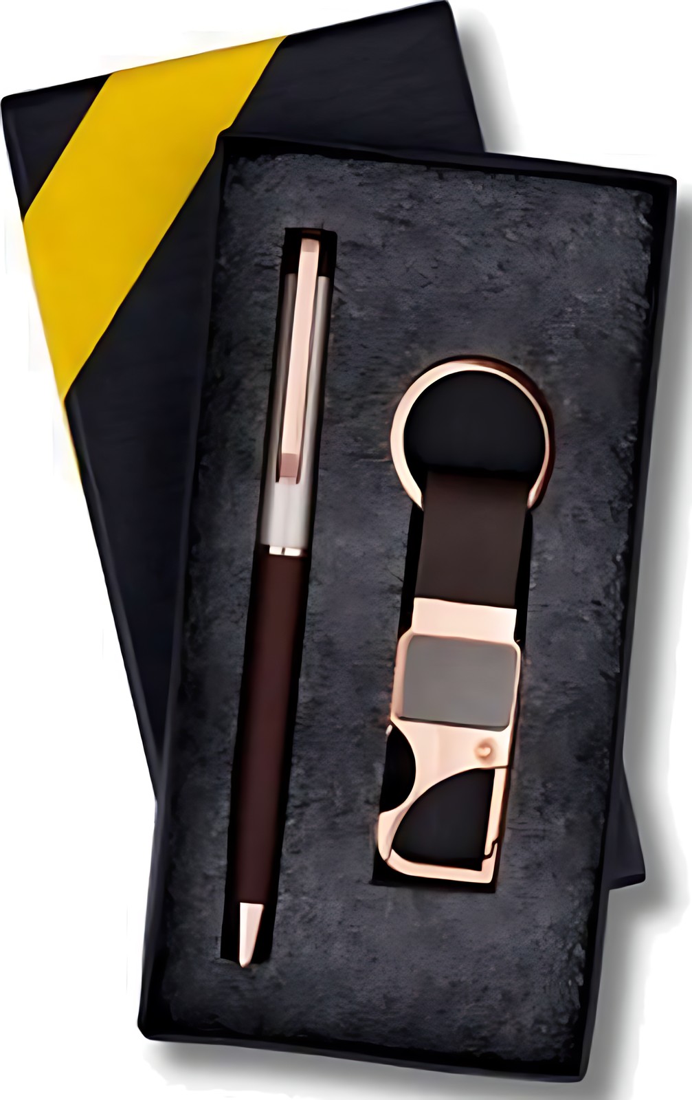 Pen & Keychain Gift Set – 250 Brown Rose Gold – corporate gift