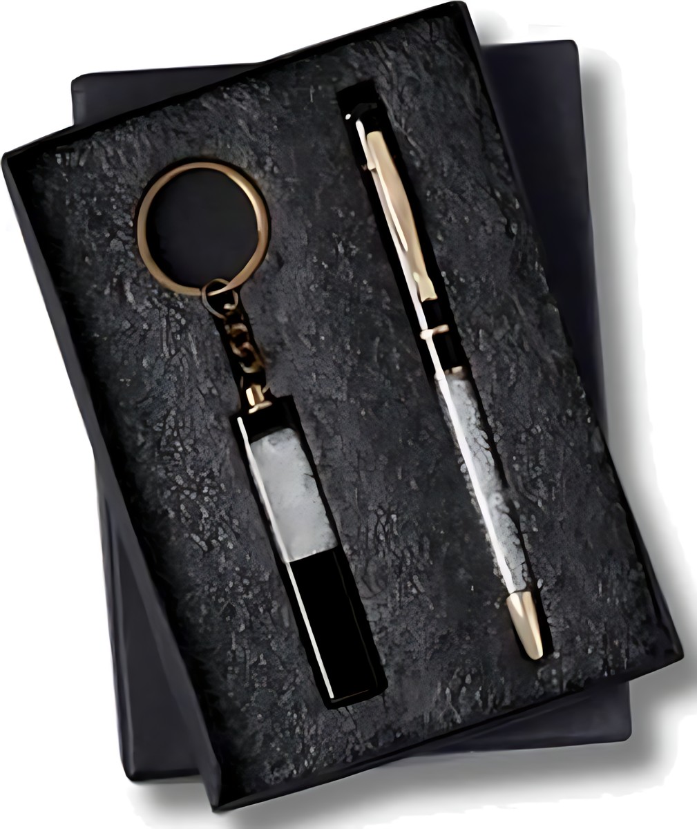 Pen & Keychain Gift Set – Baleno Black – corporate gift