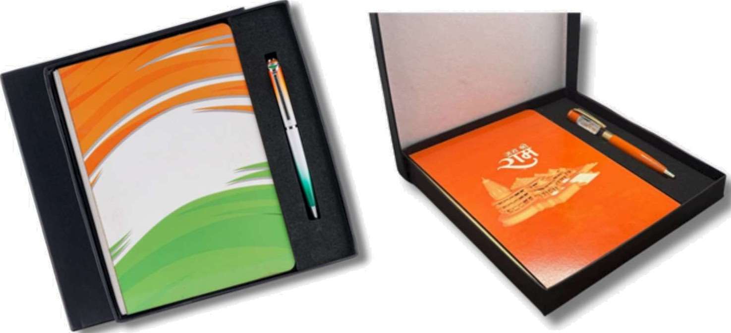 PP-Ayodhya Set Pen & Diary Pen & Diary RS300/ Gift Set – Tiranga Set – corporate gift