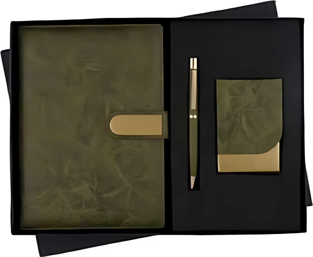 Pen, Cardcase & Diary Gift Set – 321 Green – corporate gift