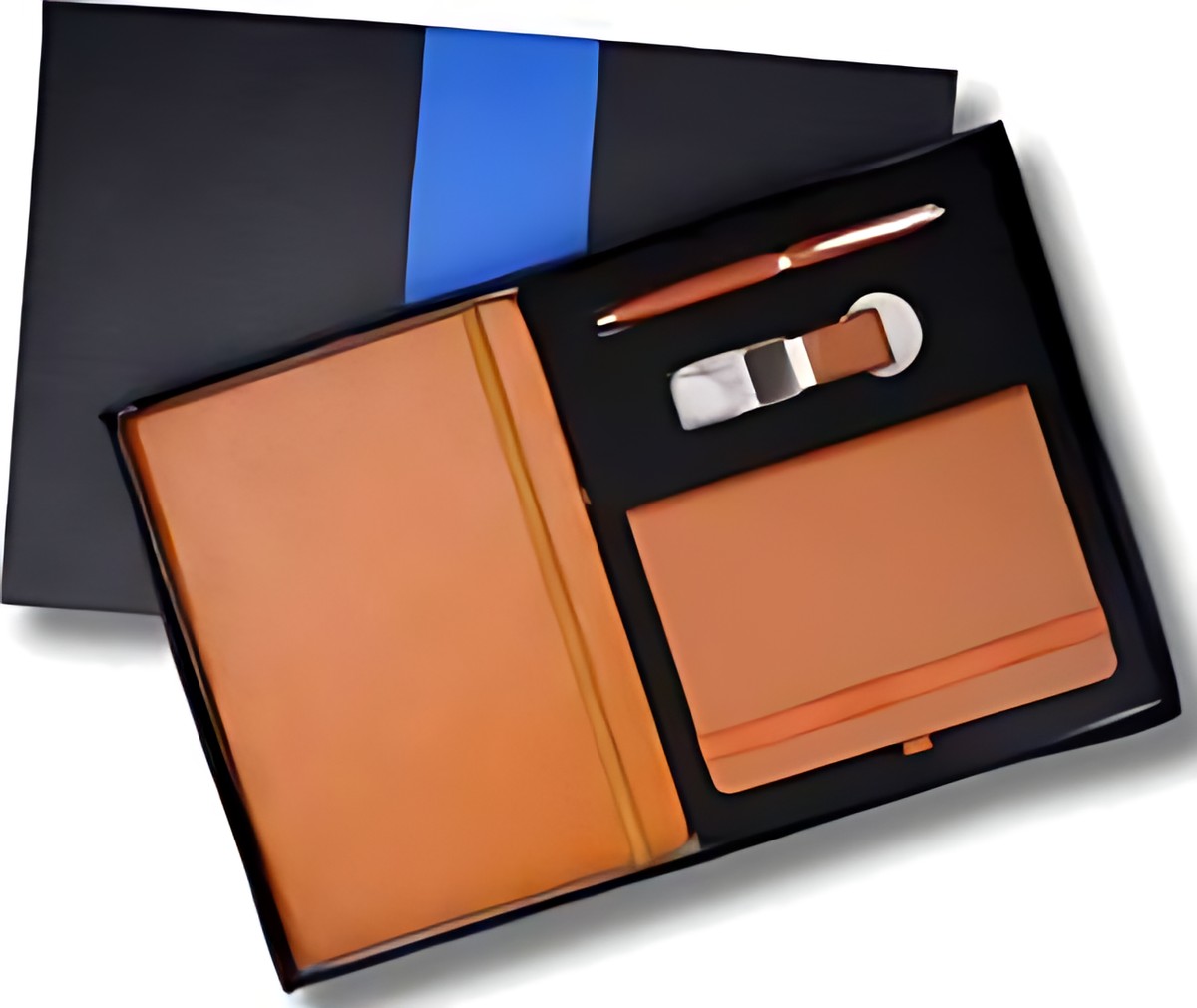 Pen, Keychain Small Diary & Diary Gift Set – 421 Tan – corporate gift