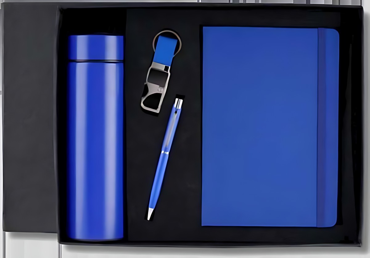 Pen, Keychain, Bottle & Diary Gift Set – 404 Blue – Option 2 – corporate gift