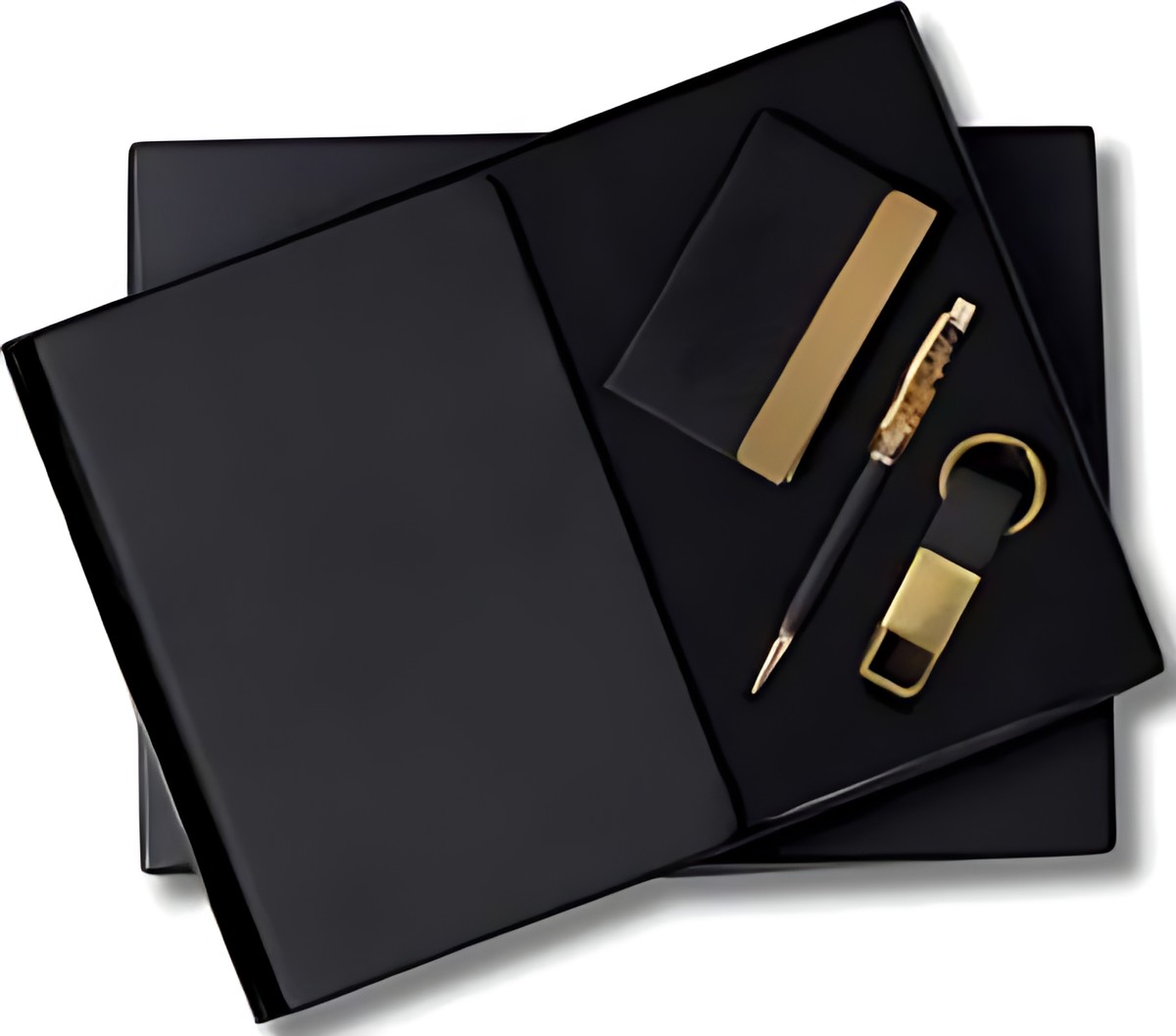 Pen, Keychain, Cardcase & Diary Gift Set – 406 Black – corporate gift