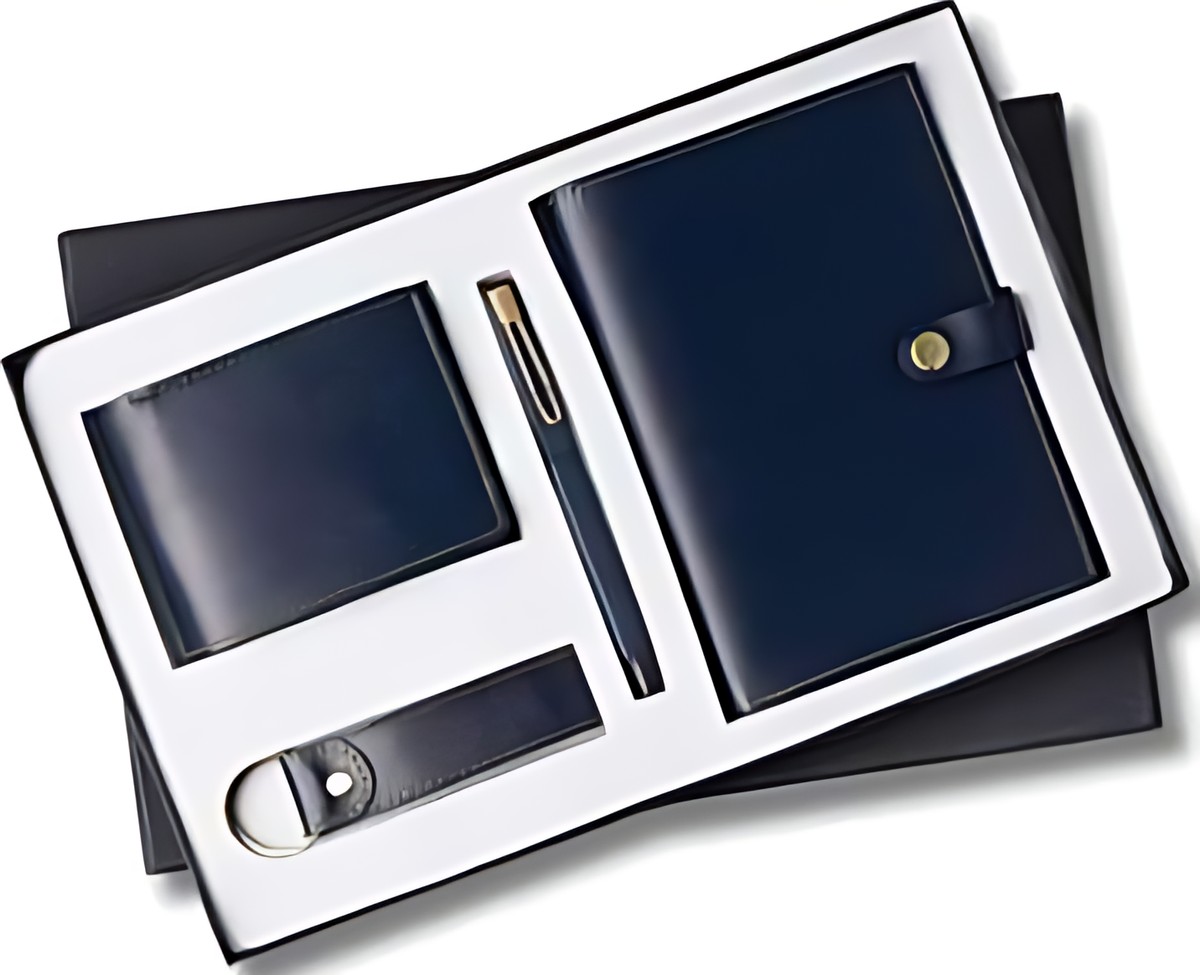 Pen, Keychain, Wallet & Diary Gift Set – 409 Blue Pen, Keychain, Wallet & Diary Gift Set – 409 Blue – corporate gift