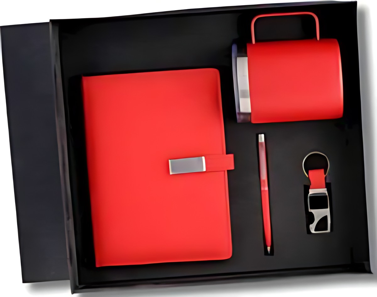 Pen, Keychain Mug & Diary Gift Set – 422 Red – corporate gift