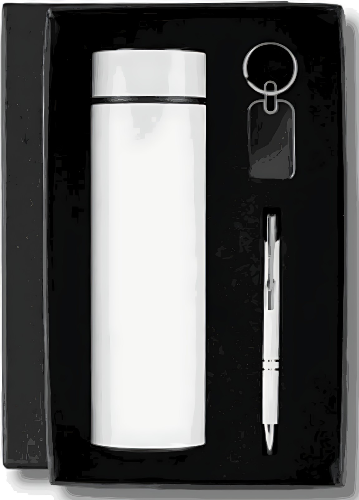Pen, Keychain & Bottle Gift Set – 313 White Pen, Keychain & Bottle Gift Set – 313 White – corporate gift