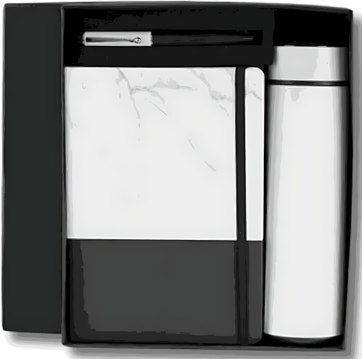 Pen, Bottle & Diary Gift Set – 328 Black – corporate gift