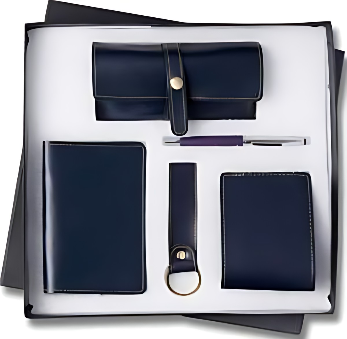 Pen, Keychain & Diary Cardcase, Diary Gift Set – 503 Blue – corporate gift