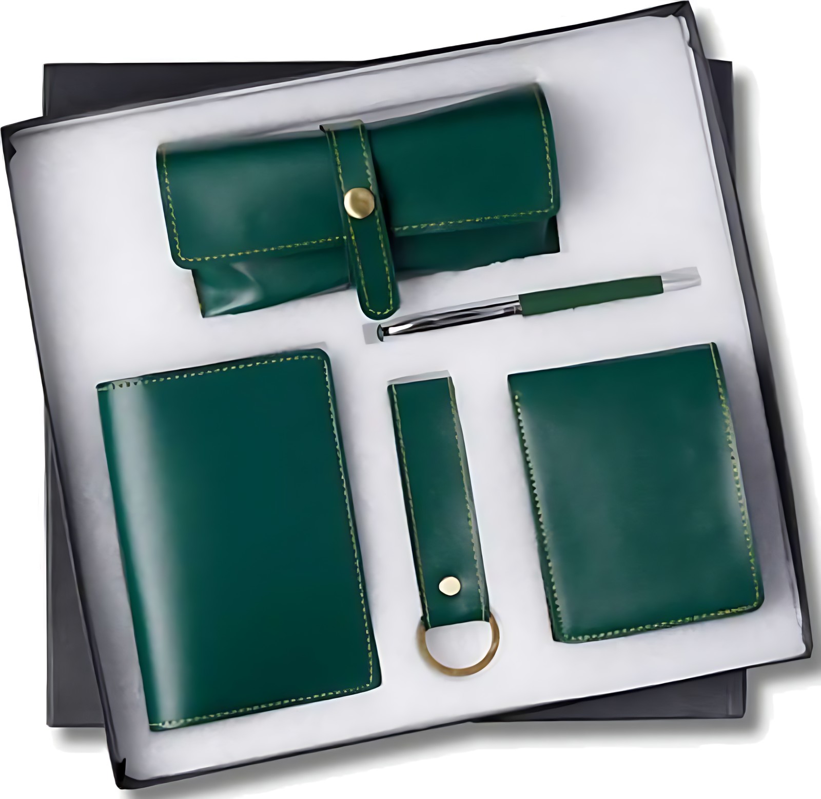 Pen, Keychain & Diary Cardcase, Diary Gift Set – 503 Green – corporate gift