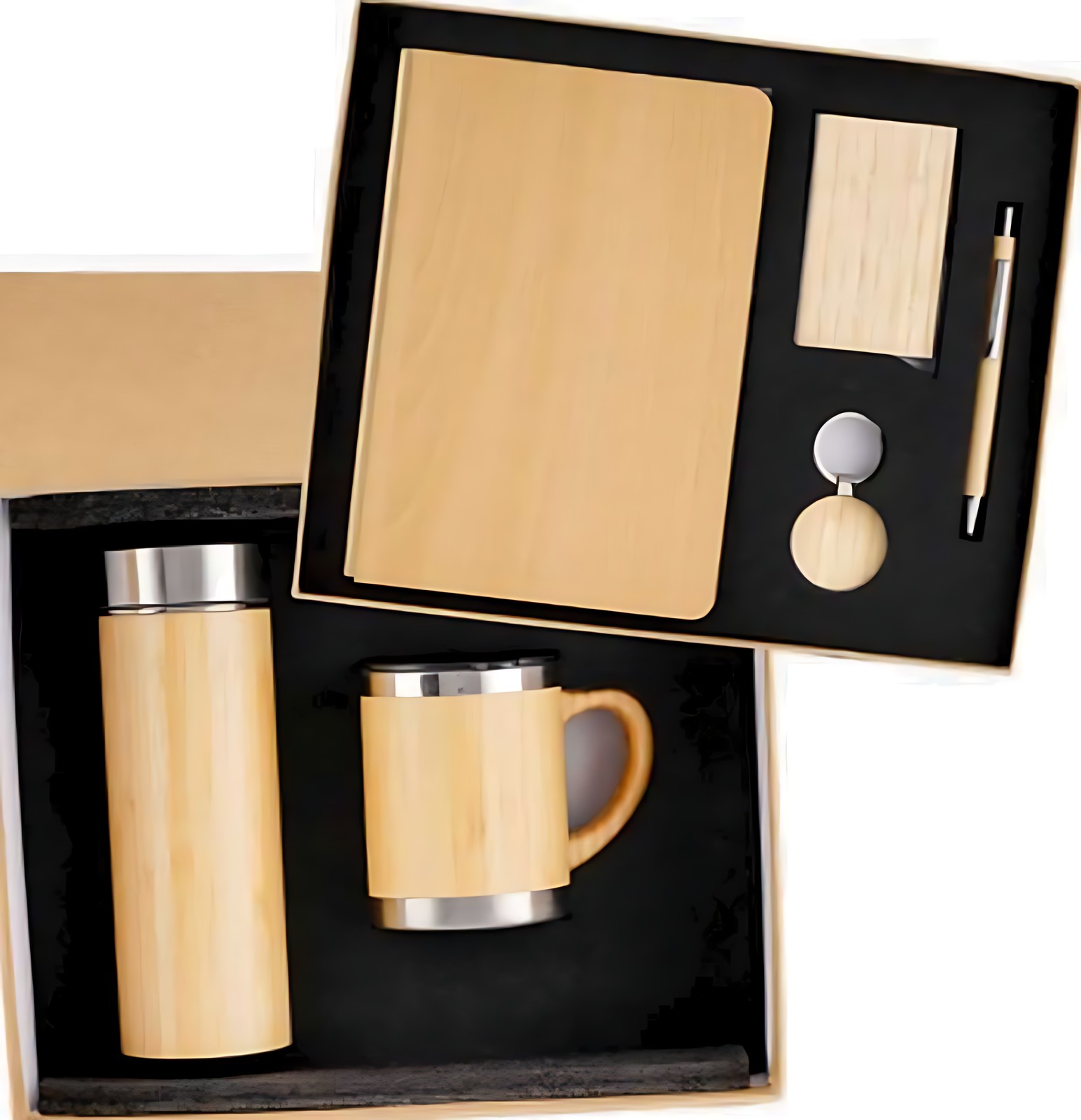Pen, Keychain & Diary, Wood Mug, Bottle Gift Set – 602 Wood – corporate gift