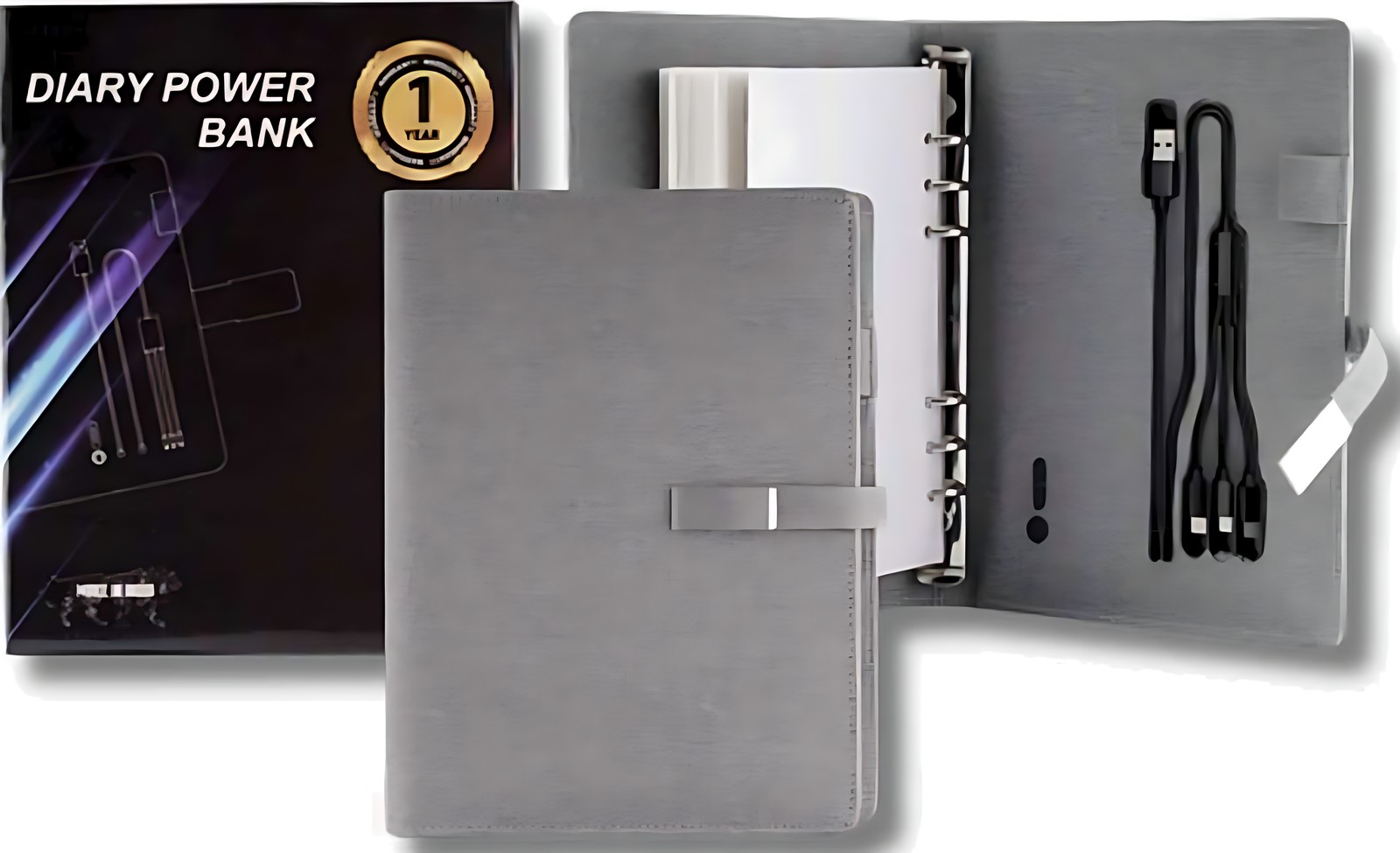 PP-Power Bank Diary ( Grey ) Power Bank Diary – corporate gift