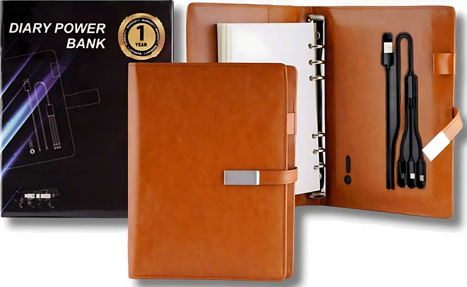 PP-Power Bank Diary ( Tan ) Power Bank Diary – corporate gift